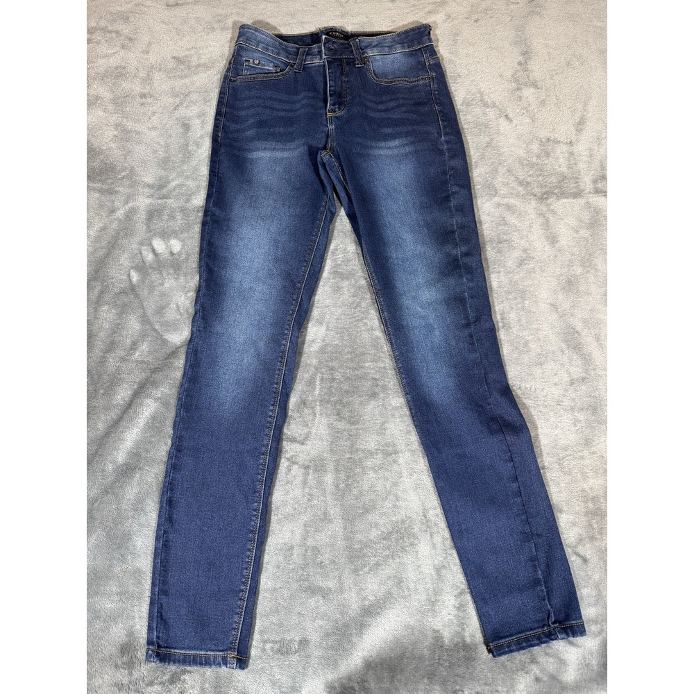 Curve Appeal Essential Skinny Jeans Womens 4 Blue Stretch Denim Medium Wash